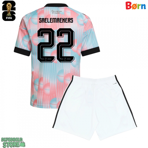 Belgien Alexis Saelemaekers #22 Replika Babytøj Udebanesæt Børn VM 2026 Kortærmet (+ Korte bukser)